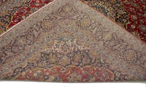 Vintage Red Traditional 10X14 Kashan Persian Rug