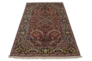 Vintage Red Traditional 6X10 Najafabad Persian Rug
