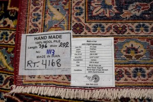 Vintage Red Traditional 10X13 Kashan Persian Rug