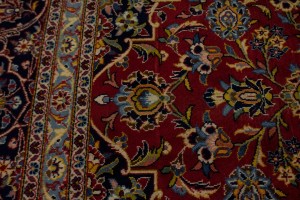Vintage Red Traditional 10X13 Kashan Persian Rug