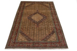 Semi Antique Light Salmon Geometric 6X10 Ardebil Persian Rug