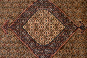 Semi Antique Light Salmon Geometric 6X10 Ardebil Persian Rug