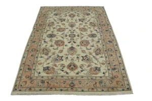 Vintage Cream Classic 7X10 Tabriz Persian Rug