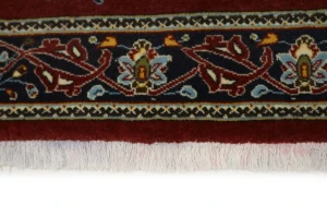 Wine Red Pictorial 2'9X3'3 Kashan Persian Rug