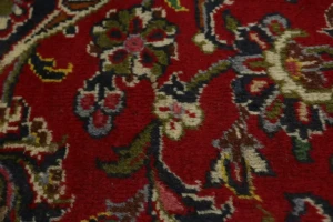 Vintage Red Traditional 10X14 Kashan Persian Rug