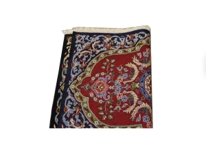 Vintage Red Pictorial Floral 2X3 Ghom Kashan Persian Rug