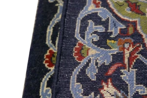 Vintage Red Pictorial Floral 2X3 Ghom Kashan Persian Rug