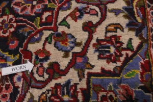 Vintage Red Traditional 10X13 Kashan Persian Rug