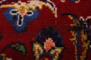 Vintage Red Traditional 10X13 Kashan Persian Rug
