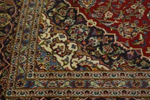 Red Vintage Traditional 8X12 Floral Kashan Persian Oriental Rug