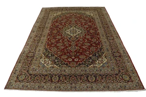 Red Vintage Traditional 8X12 Floral Kashan Persian Oriental Rug