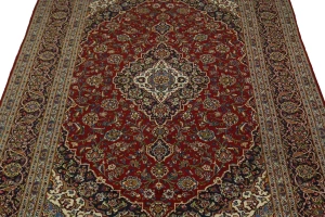 Red Vintage Traditional 8X12 Floral Kashan Persian Oriental Rug