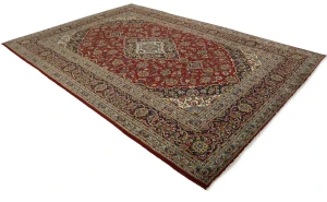 Red Vintage Traditional 8X12 Floral Kashan Persian Oriental Rug