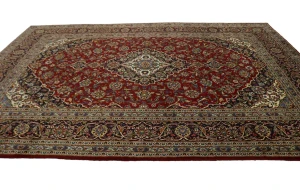 Red Vintage Traditional 8X12 Floral Kashan Persian Oriental Rug