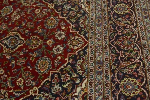 Red Vintage Traditional 8X12 Floral Kashan Persian Oriental Rug