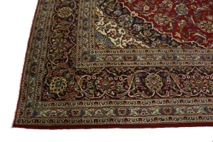 Red Vintage Traditional 8X12 Floral Kashan Persian Oriental Rug