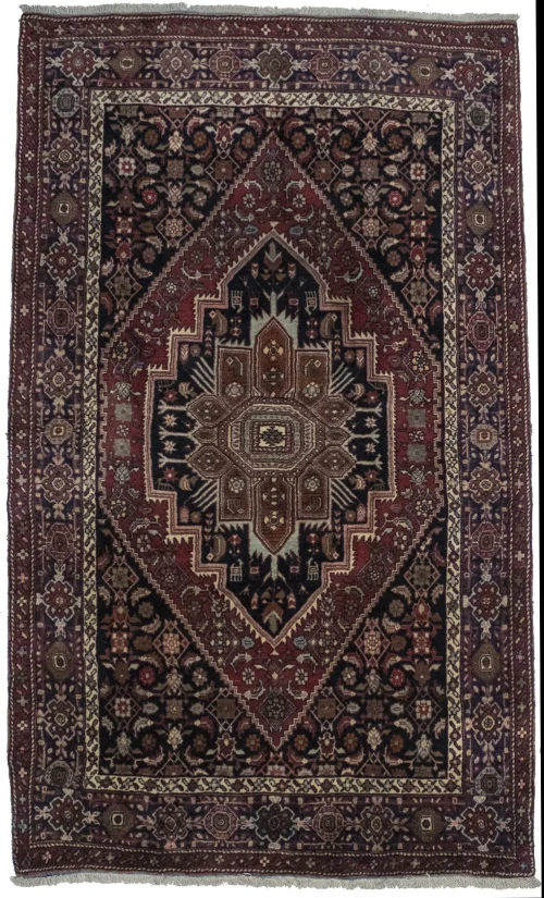 Red Floral 4X7 Tribal Bidjar Persian Oriental Rug