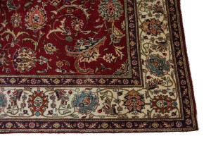 Vintage Red Traditional 10X13 Tabriz Persian Rug