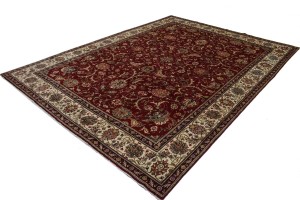 Vintage Red Traditional 10X13 Tabriz Persian Rug