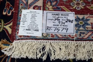 Vintage Navy Blue Traditional 8X12 Najafabad Persian Rug