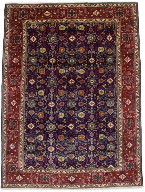 Vintage Purple-navy Traditional 10X13 Tabriz Persian Rug