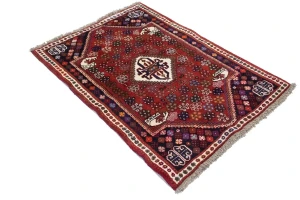 Red Tribal 3'5X5 Shiraz Persian Rug