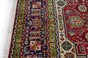 Vintage Traditional Red 8X11 Tabriz Persian Rug