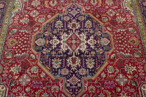 Vintage Traditional Red 8X11 Tabriz Persian Rug