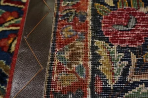 Vintage Red Traditional 6'5X10'5 Qom Kerman Persian Rug