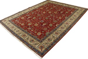 Semi Antique Red Traditional 10X13 Tabriz Persian Rug