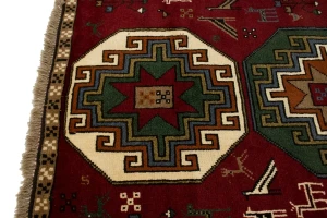 Red Tribal 4X6 Ghoochan Persian Rug