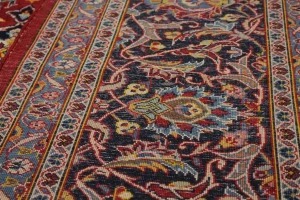 Vintage Red Traditional 10X13 Kashan Persian Rug