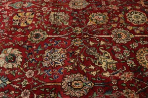 Vintage Red Classic Traditional 10X13 Tabriz Persian Rug