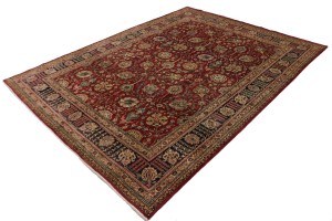 Vintage Red Classic Traditional 10X13 Tabriz Persian Rug