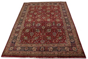Vintage Red Classic Traditional 10X13 Tabriz Persian Rug