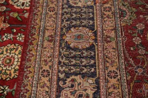 Vintage Red Classic Traditional 10X13 Tabriz Persian Rug