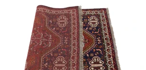Brick Red Tribal 3'5X5 Shiraz Persian Rug