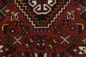 Brick Red Tribal 3'5X5 Shiraz Persian Rug