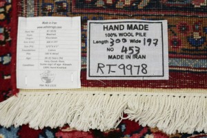Vintage Red Traditional 7X10 Sabzevar Persian Rug