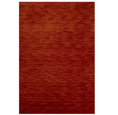 Orange Red Solid Gabbeh Modern Rug in All Size