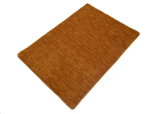 Orange Solid Gabbeh Modern Rug in All Size
