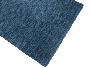 Steel Blue Solid Gabbeh Modern Rug in All Size