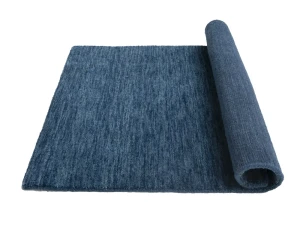 Steel Blue Solid Gabbeh Modern Rug in All Size