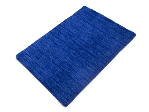 Royal Blue Solid Gabbeh Modern Rug in All Size