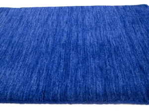 Royal Blue Solid Gabbeh Modern Rug in All Size