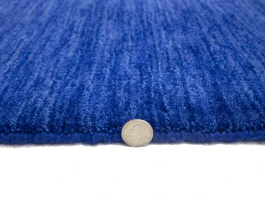 Royal Blue Solid Gabbeh Modern Rug in All Size