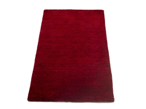 Maroon Red 2X3 Solid Gabbeh Modern Oriental Rug