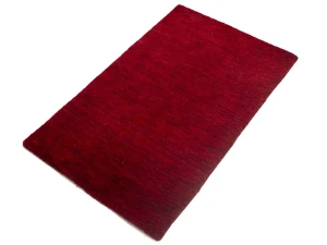 Maroon Red 2X3 Solid Gabbeh Modern Oriental Rug