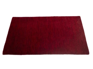 Maroon Red 2X3 Solid Gabbeh Modern Oriental Rug