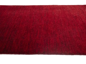 Maroon Red 2X3 Solid Gabbeh Modern Oriental Rug